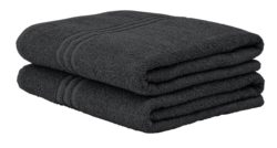 ColourMatch Pair of Bath Sheets - Jet Black.